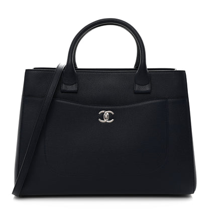 Chanel Grained Calfskin Medium Neo Executive Shopper Tote Dark Blue 1 of 10