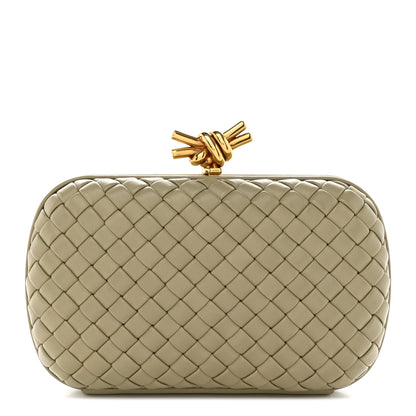 Bottega Veneta Nappa Intrecciato Minaudiere Knot Clutch Travertine 1 of 9