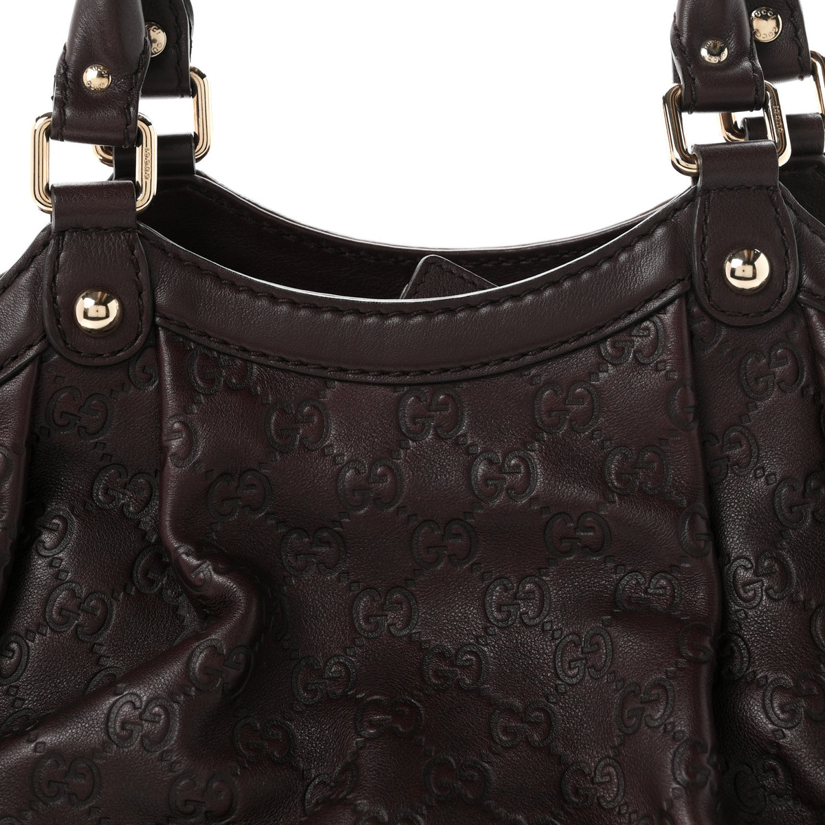 Guccissima Medium Sukey Tote Chocolate