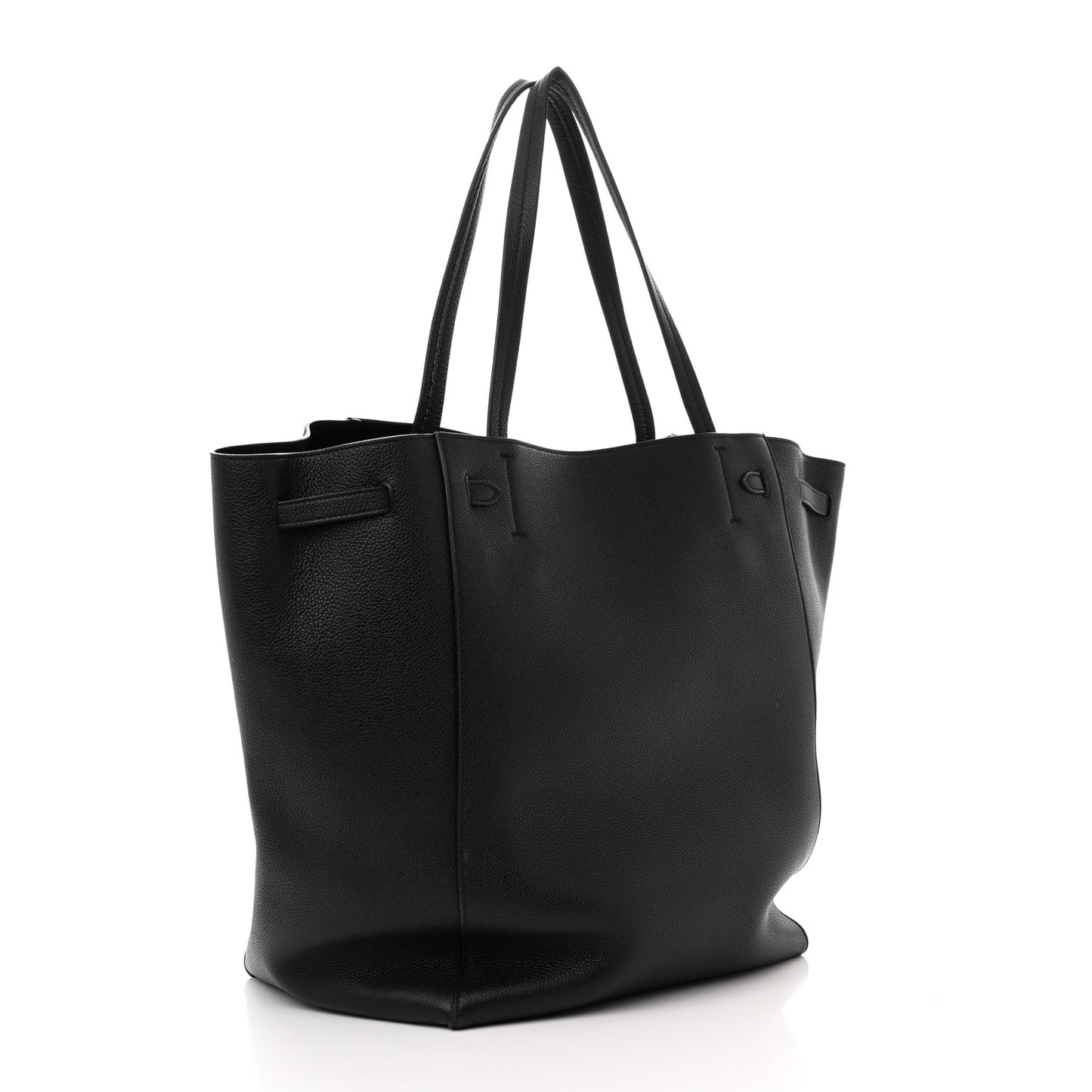 Soft Grained Calfskin Small Belt Cabas Phantom Black