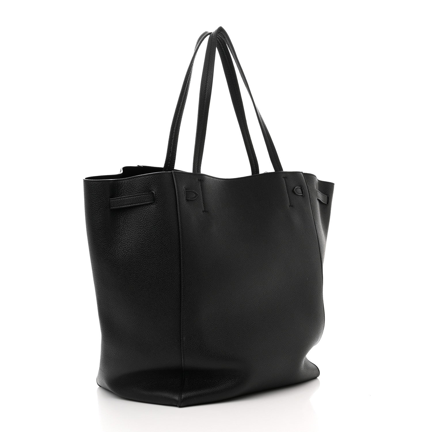 Celine Soft Grained Calfskin Small Belt Cabas Phantom Black 3 of 12