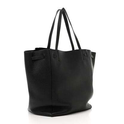 Celine Soft Grained Calfskin Small Belt Cabas Phantom Black 3 of 12