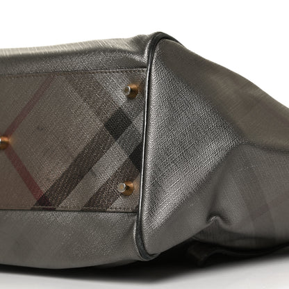 Burberry Smoked Nova Check Tote Anthracite 11 of 11