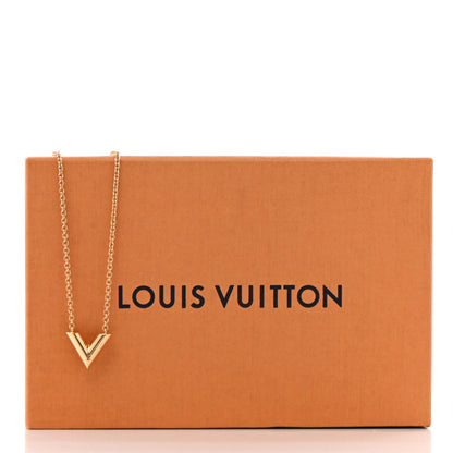Louis Vuitton Essential V Necklace Gold 7 of 7