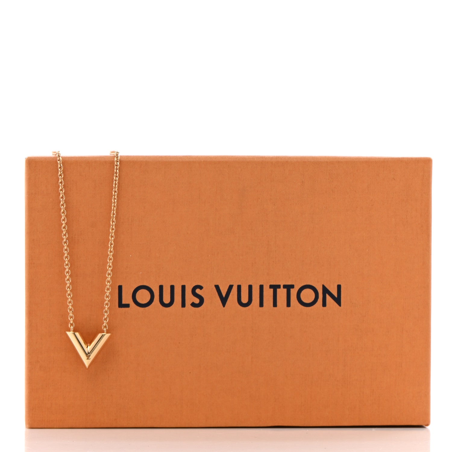 Louis Vuitton Essential V Necklace Gold 7 of 7