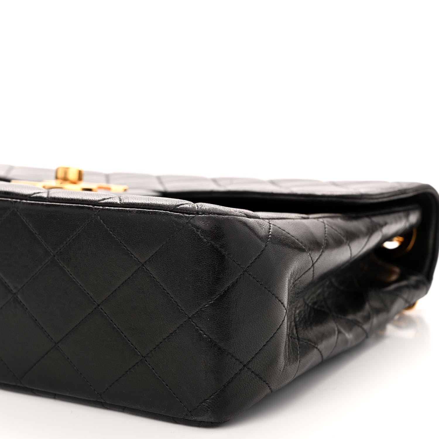 Chanel Lambskin Quilted XL Jumbo Single Flap Black 9 of 9