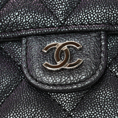 Chanel Iridescent Caviar Quilted Medium Flap Wallet Black 9 of 9