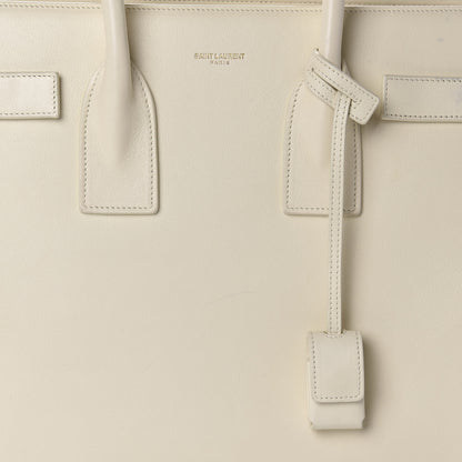 Saint Laurent Calfskin Small Sac De Jour Dove White 13 of 15