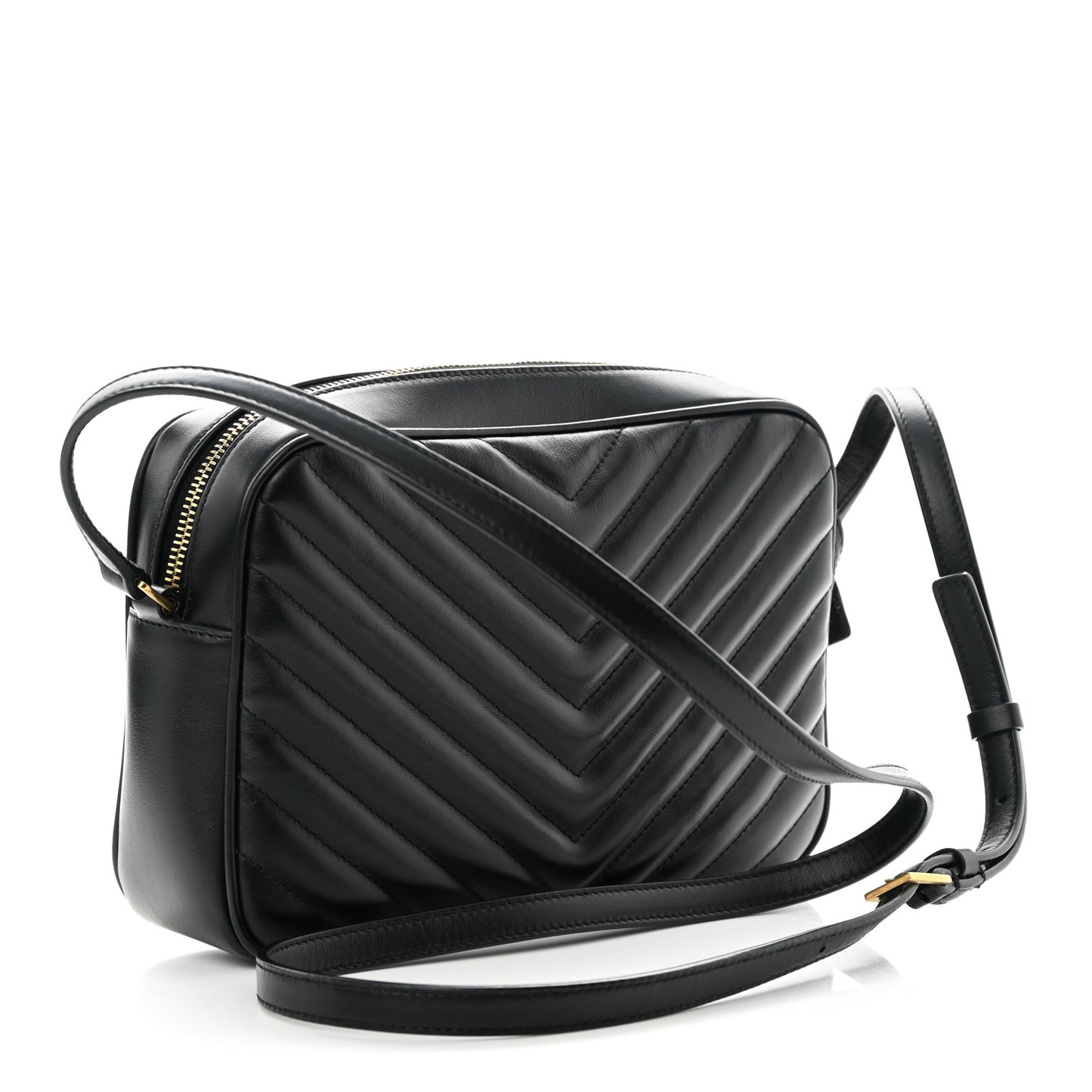 Calfskin Matelasse Monogram Lou Camera Bag Black