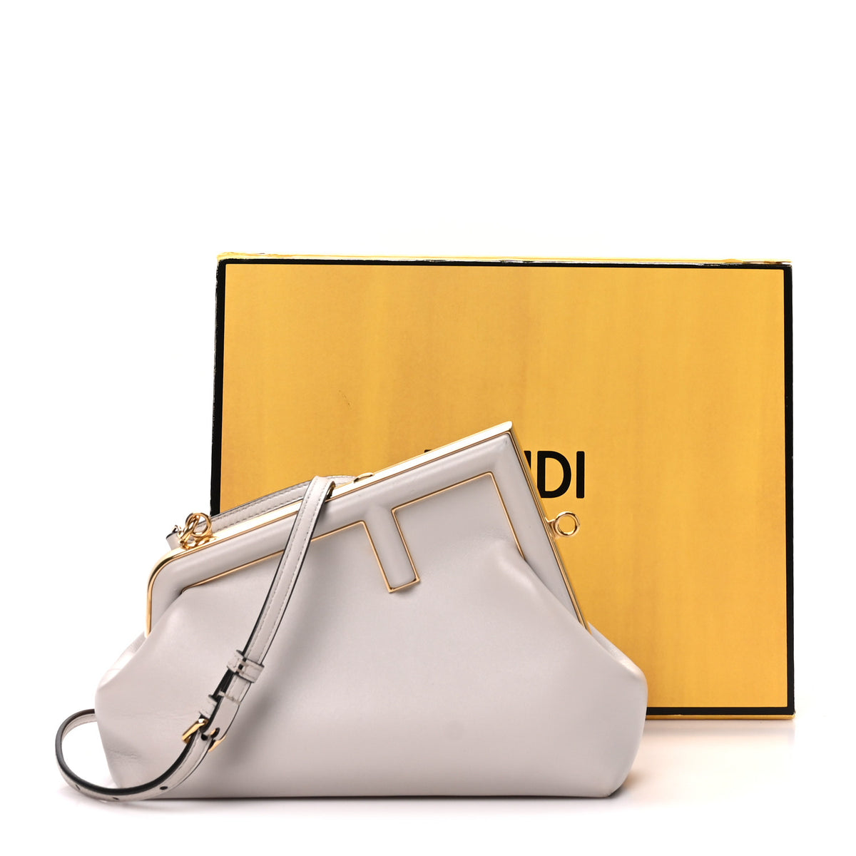 Shiny Nappa Small Fendi First Ghiaia