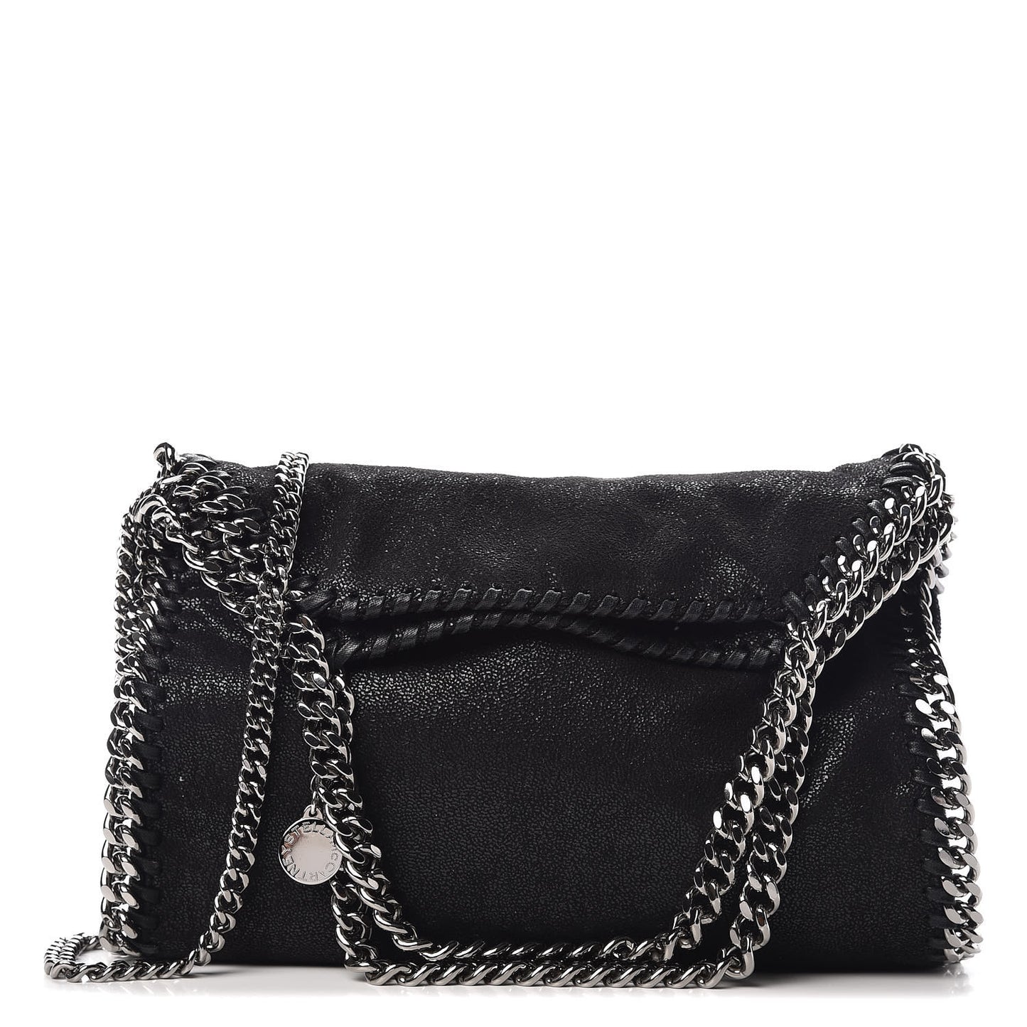 Shaggy Deer Mini Falabella Fold Over Tote Black