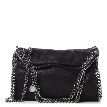 Stella McCartney Shaggy Deer Mini Falabella Fold Over Tote Black 1 of 9