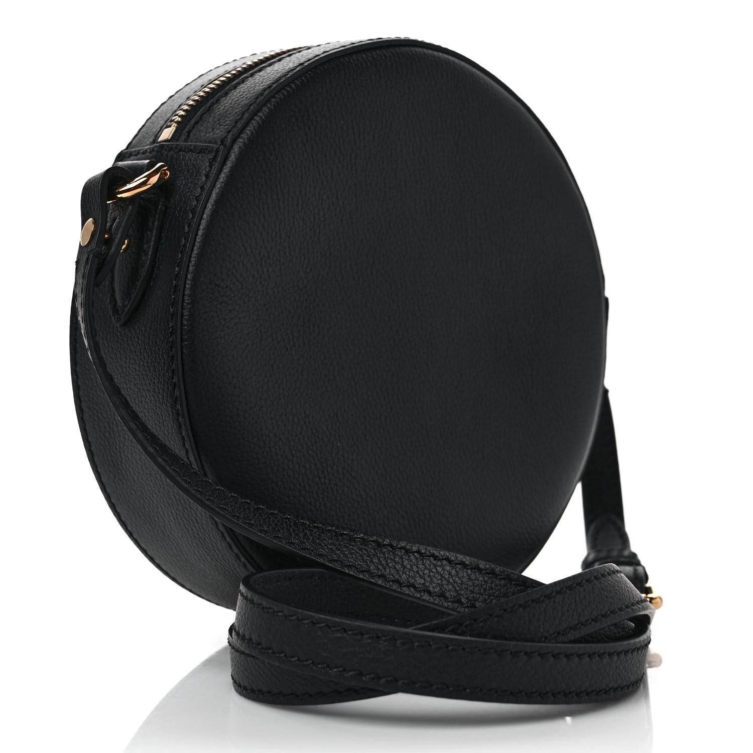 Versace Calfskin Mini La Medusa Chain Round Crossbody Bag Black 3 of 8