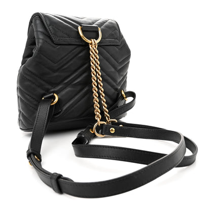 Gucci Calfskin Matelasse GG Marmont Flap Backpack Black 3 of 11
