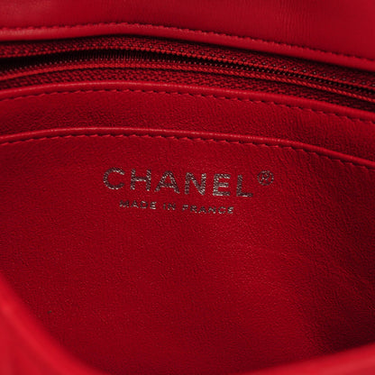 Chanel Lambskin Quilted Mini Rectangular Flap Red 7 of 8
