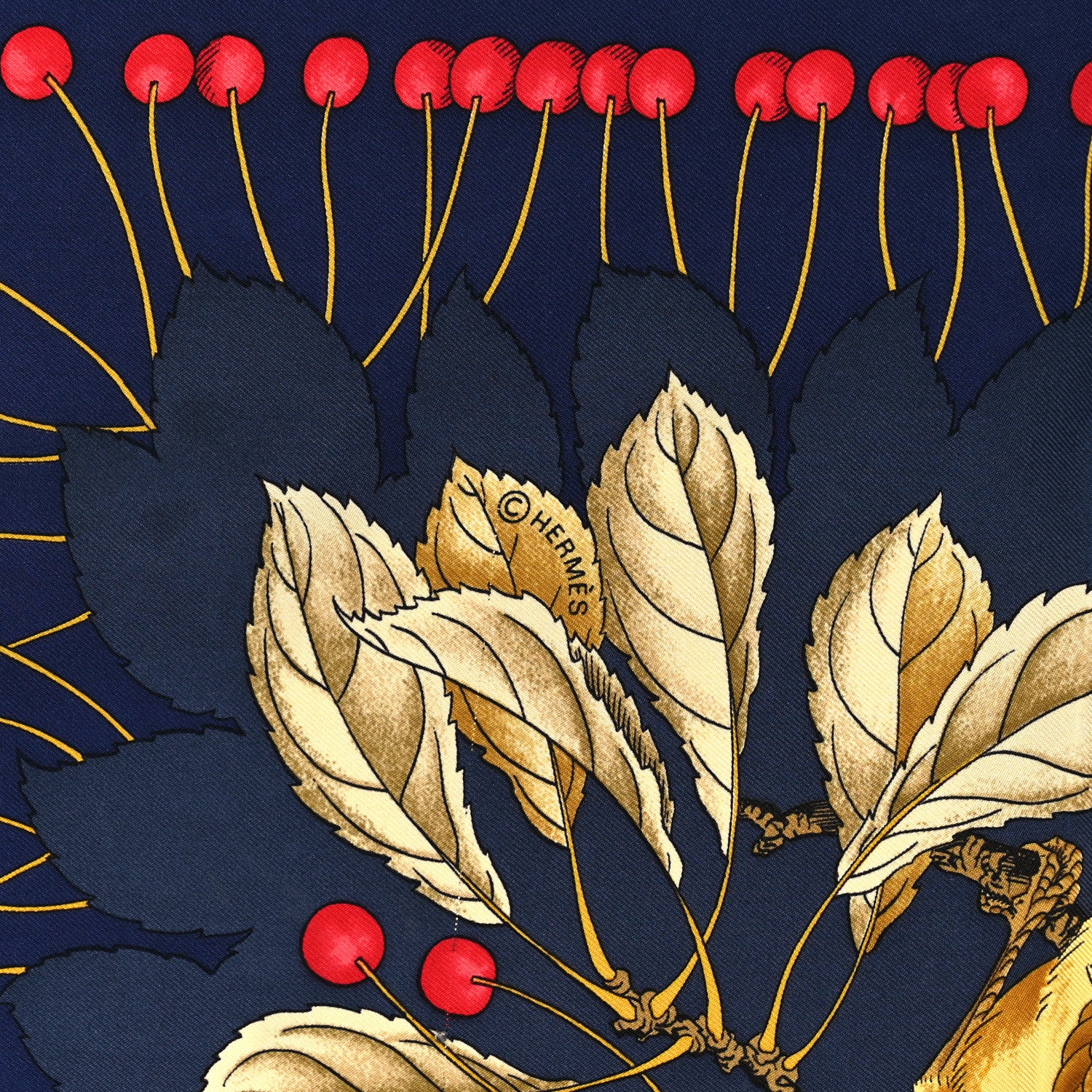 Hermes Silk Les Merises Scarf 90 3 of 5