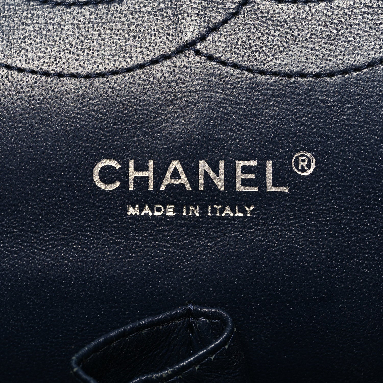 Chanel Caviar Quilted Jumbo Double Flap Navy Blue 6 of 13