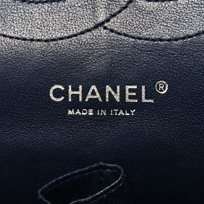 Chanel Caviar Quilted Jumbo Double Flap Navy Blue 6 of 13
