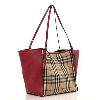 Burberry Horseferry Check Small Canterbury Tote Honey Parade Red 6 of 13