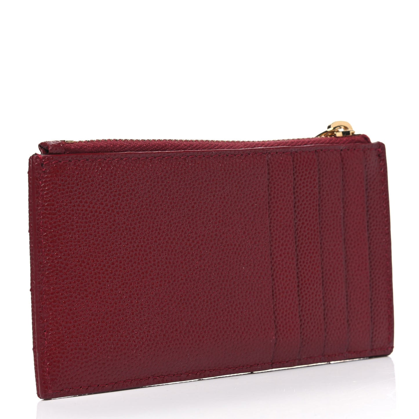 Grain De Poudre Matelasse Chevron Monogram Fragments Zippered Card Case Opyum Red
