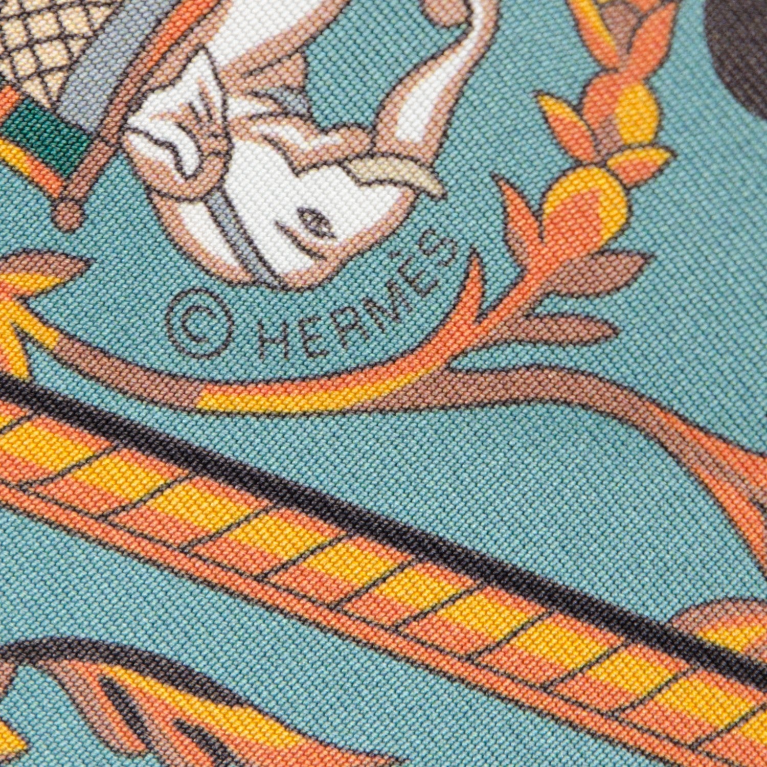 Hermes Silk Chasse En Inde Maxi Twilly 7 of 7