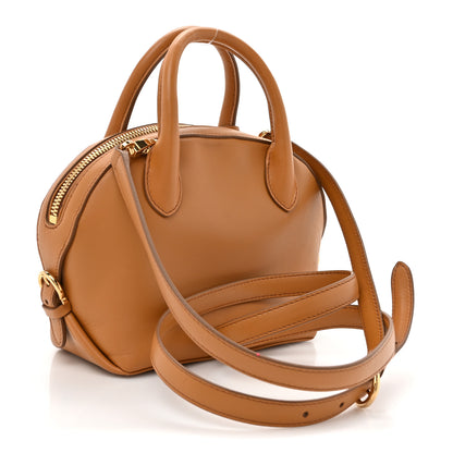 Salvatore Ferragamo Calfskin Small Fiamma Bag Brown 3 of 9