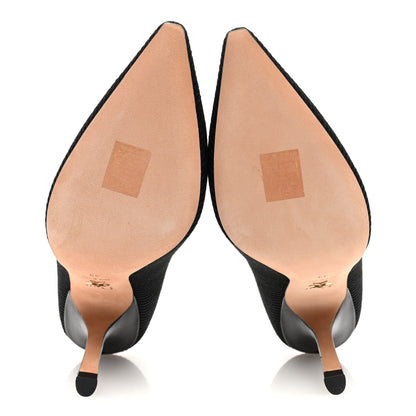 Christian Dior Technical Canvas Ribbon Embroidered J'Adior 100mm Pumps 39 Black 5 of 8