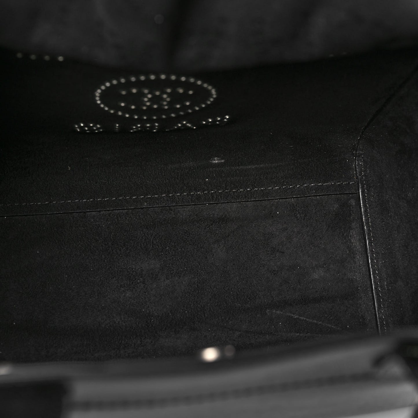 Caviar Small Studded Deauville Tote Black