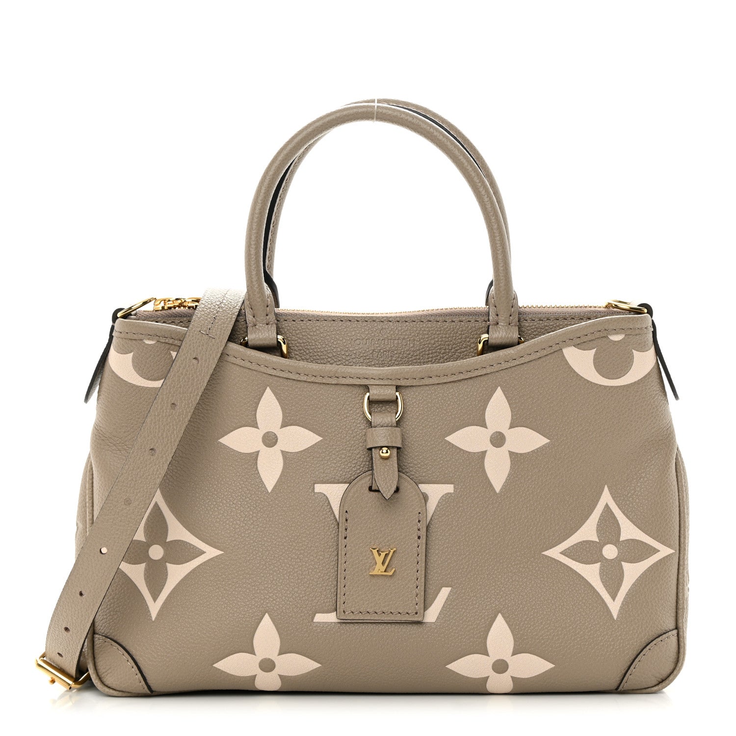 Louis Vuitton Empreinte Monogram Giant Trianon PM Tourterelle Creme 1 of 10