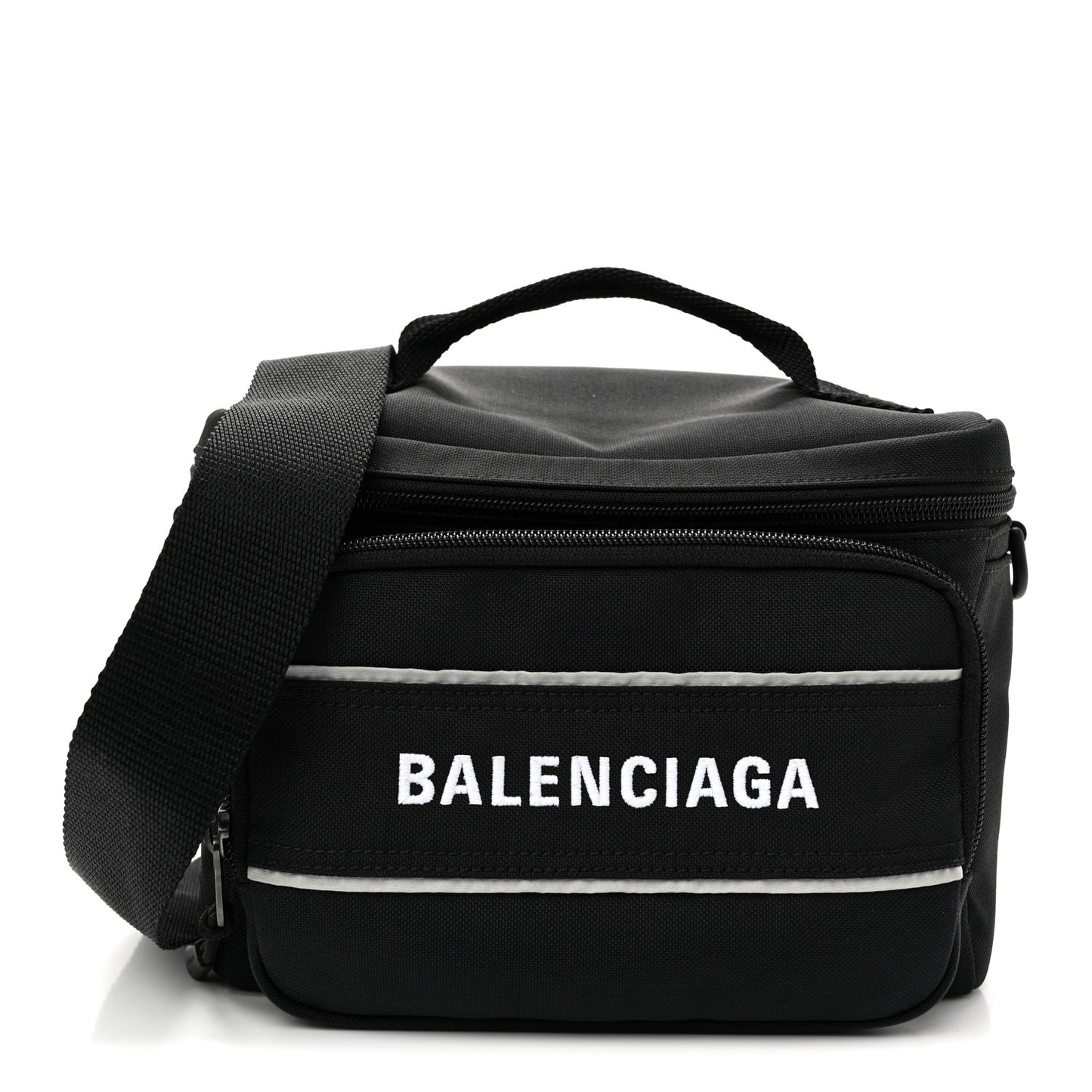 Nylon Logo Sport Camera Bag Black