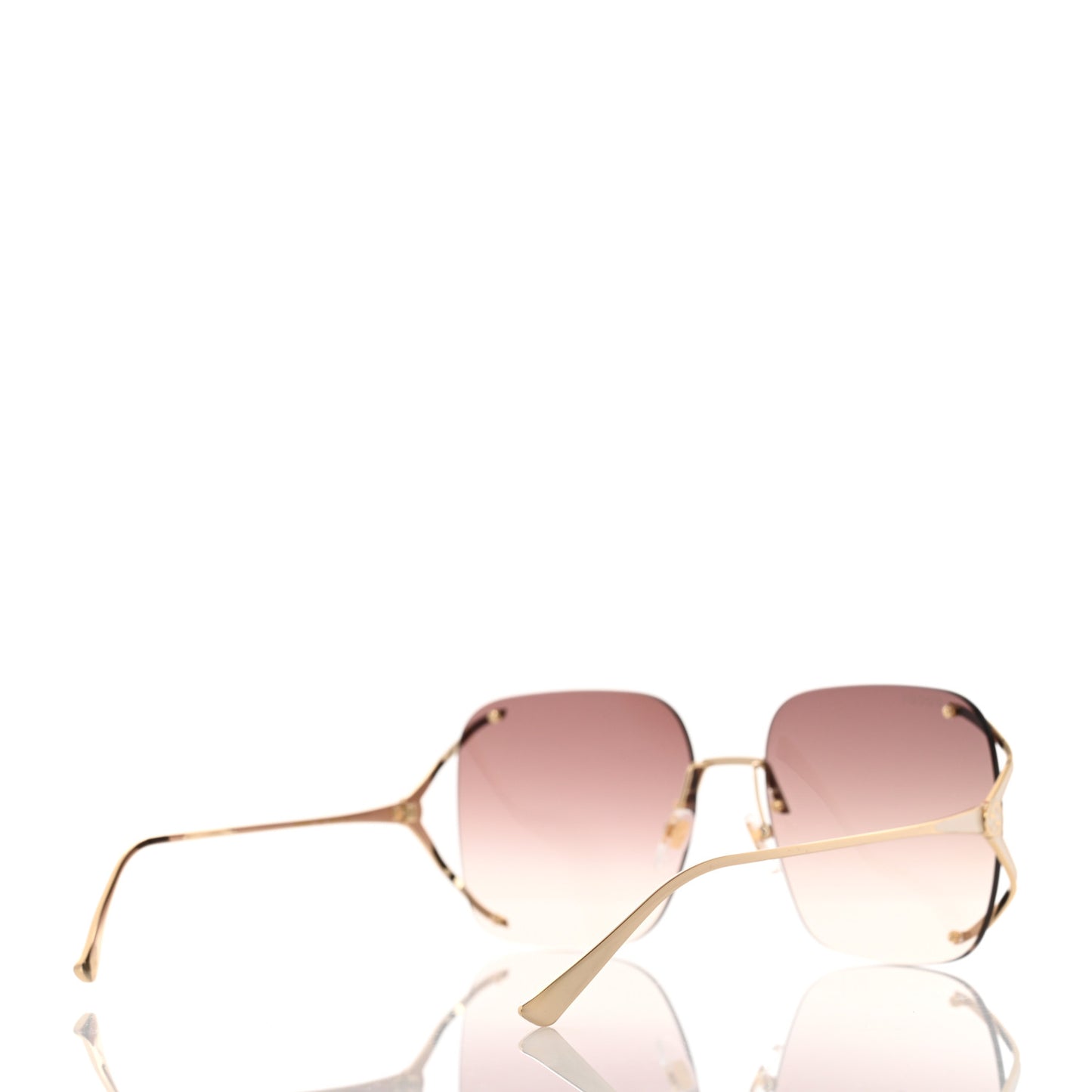 Metal Oversized Sunglasses GG0646S Gold Brown