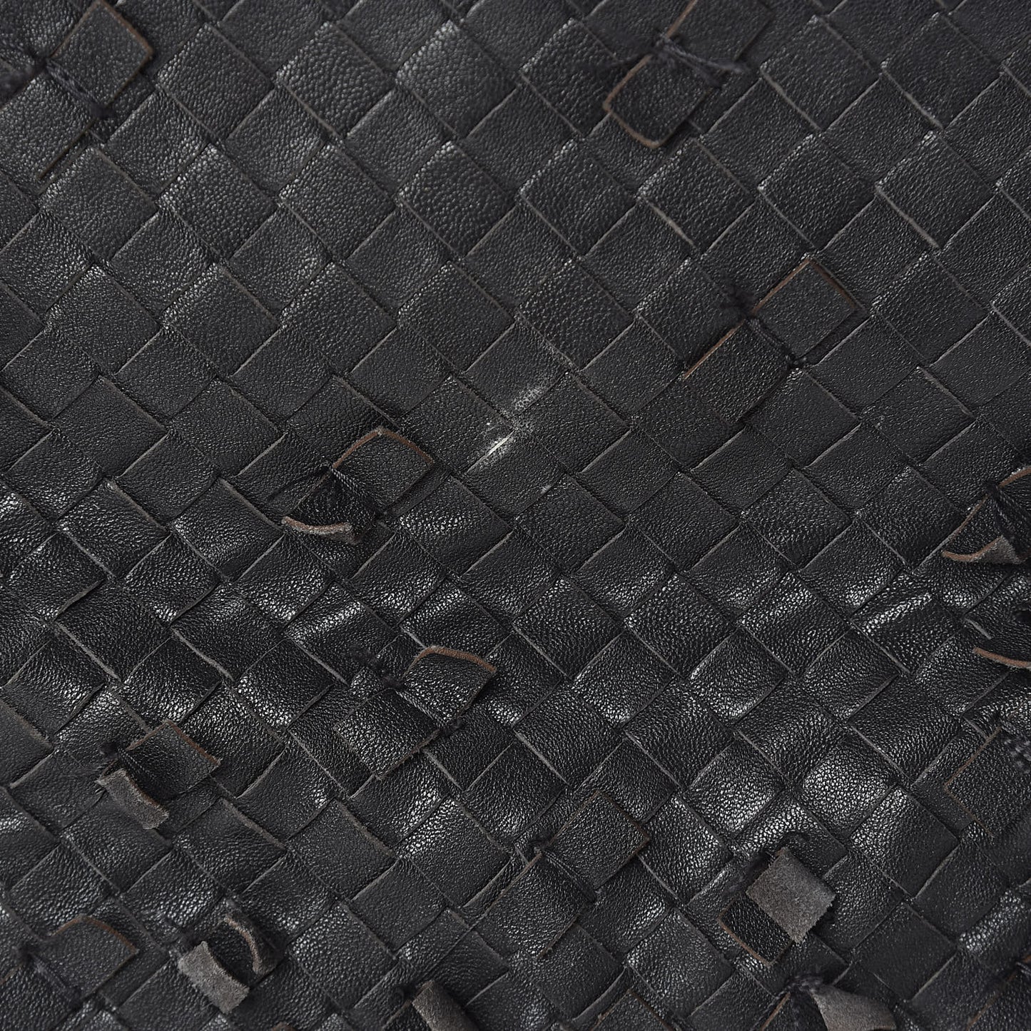 Nappa Intrecciato Frayed Tote Black