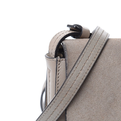 Chloe Suede Calfskin Small Faye Shoulder Bag Motty Grey 14 of 18