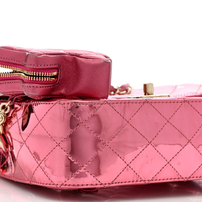 Chanel Mirror Calfskin Metallic Calfskin Quilted Hollywood Boulevard Backpack Pink 9 of 15