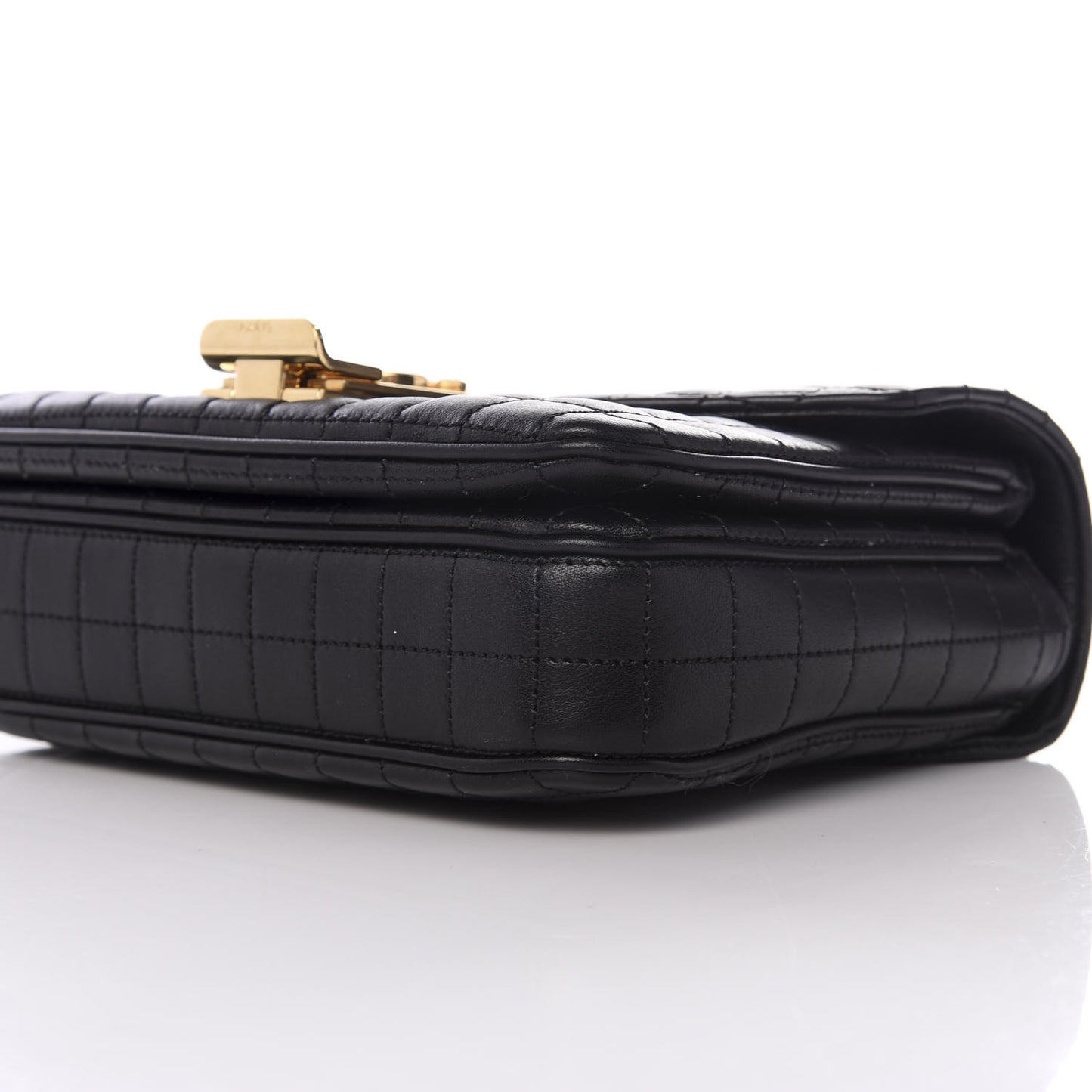 Calfskin Quilted Small C Bag Black