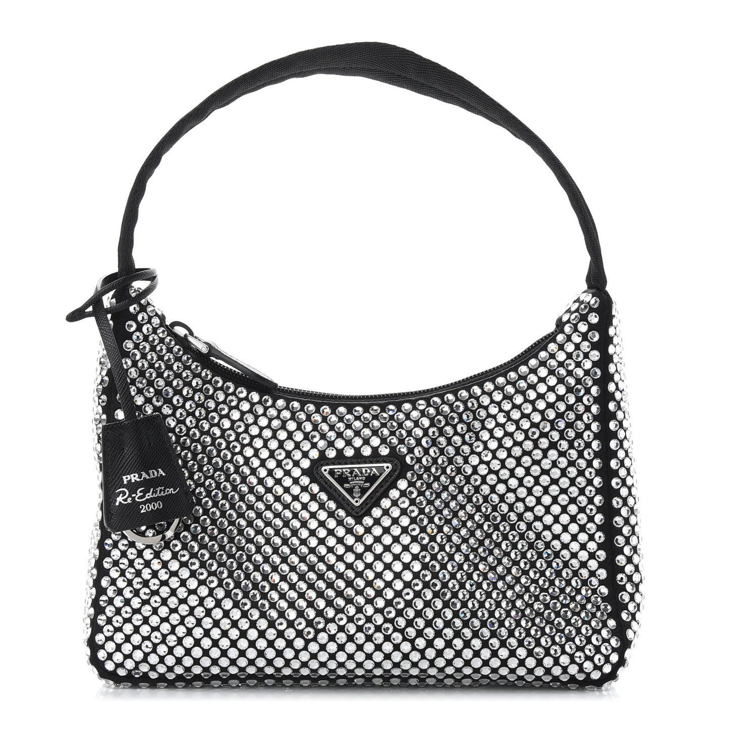 Satin Crystal Mini Re-Edition 2000 Bag Cristal