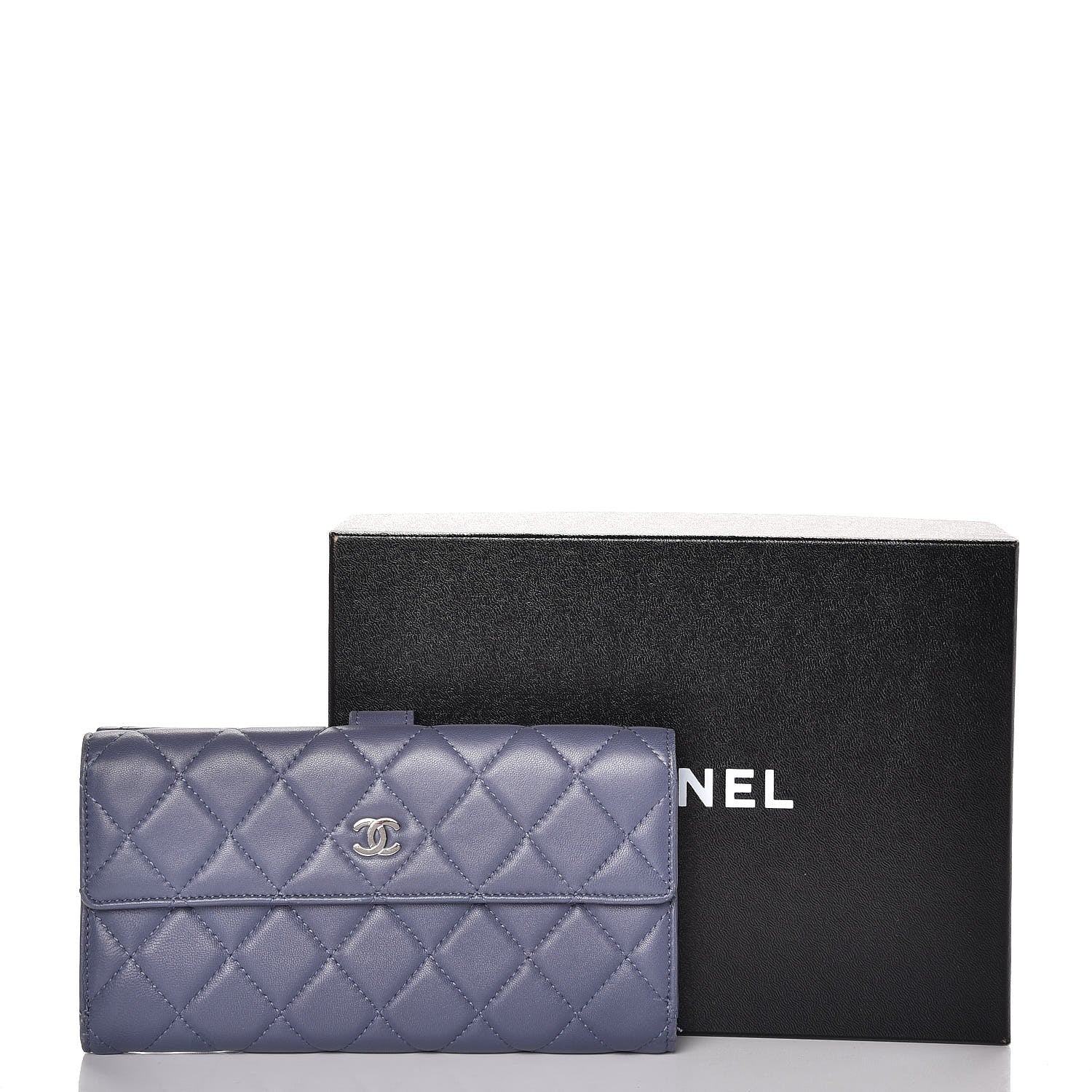 Chanel Lambskin Quilted Long Flap Wallet Lavender 13 of 13