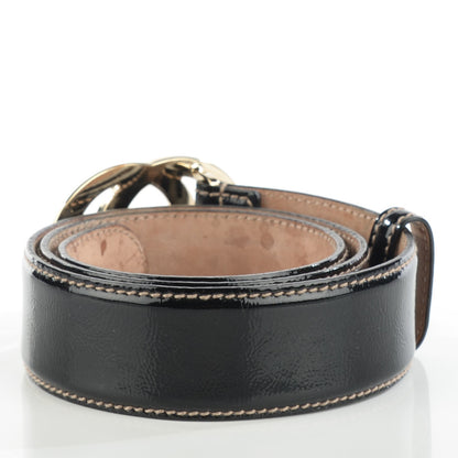 Gucci Patent Interlocking G Belt 85 34 Black 3 of 7