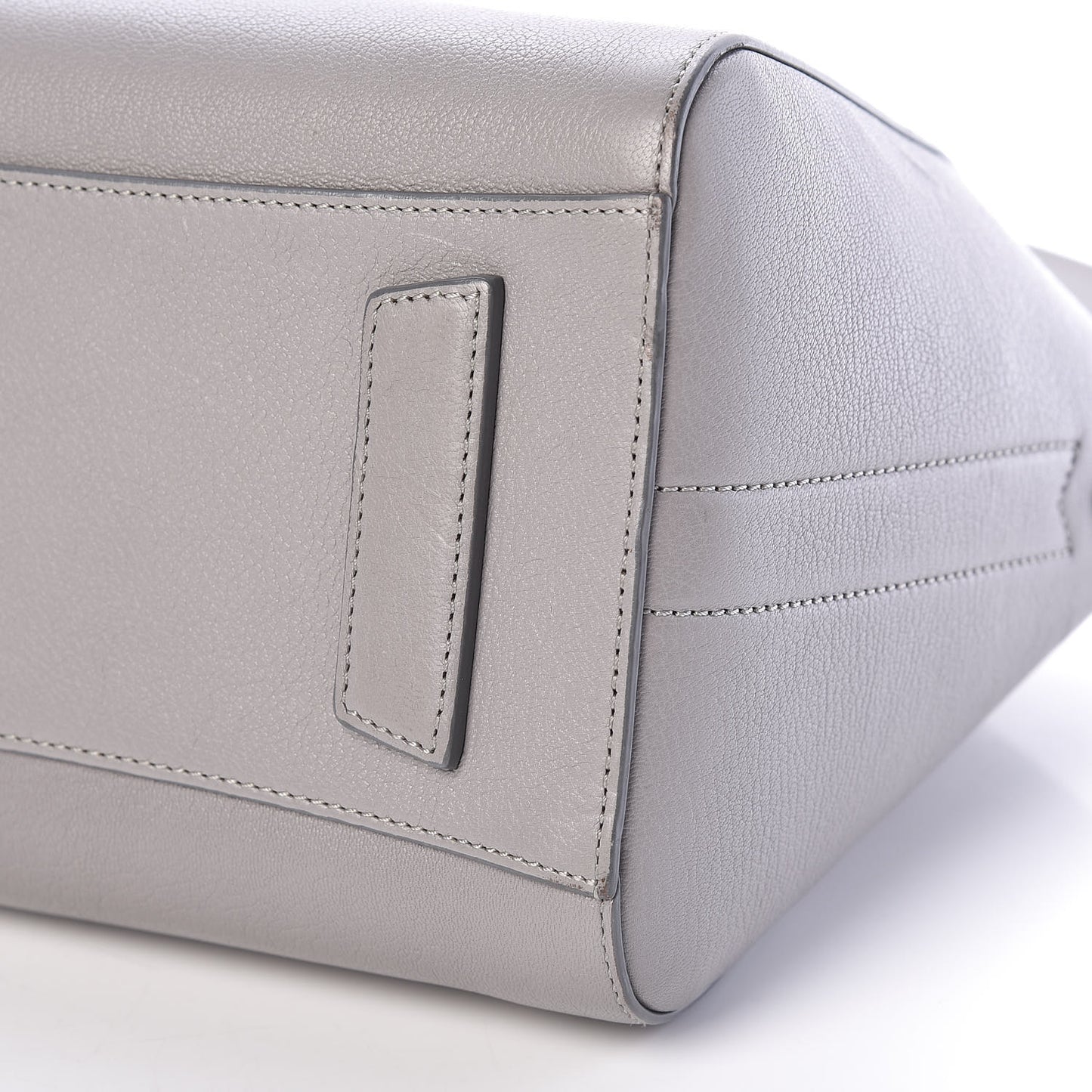 Sugar Goatskin Small Antigona Pearl Grey