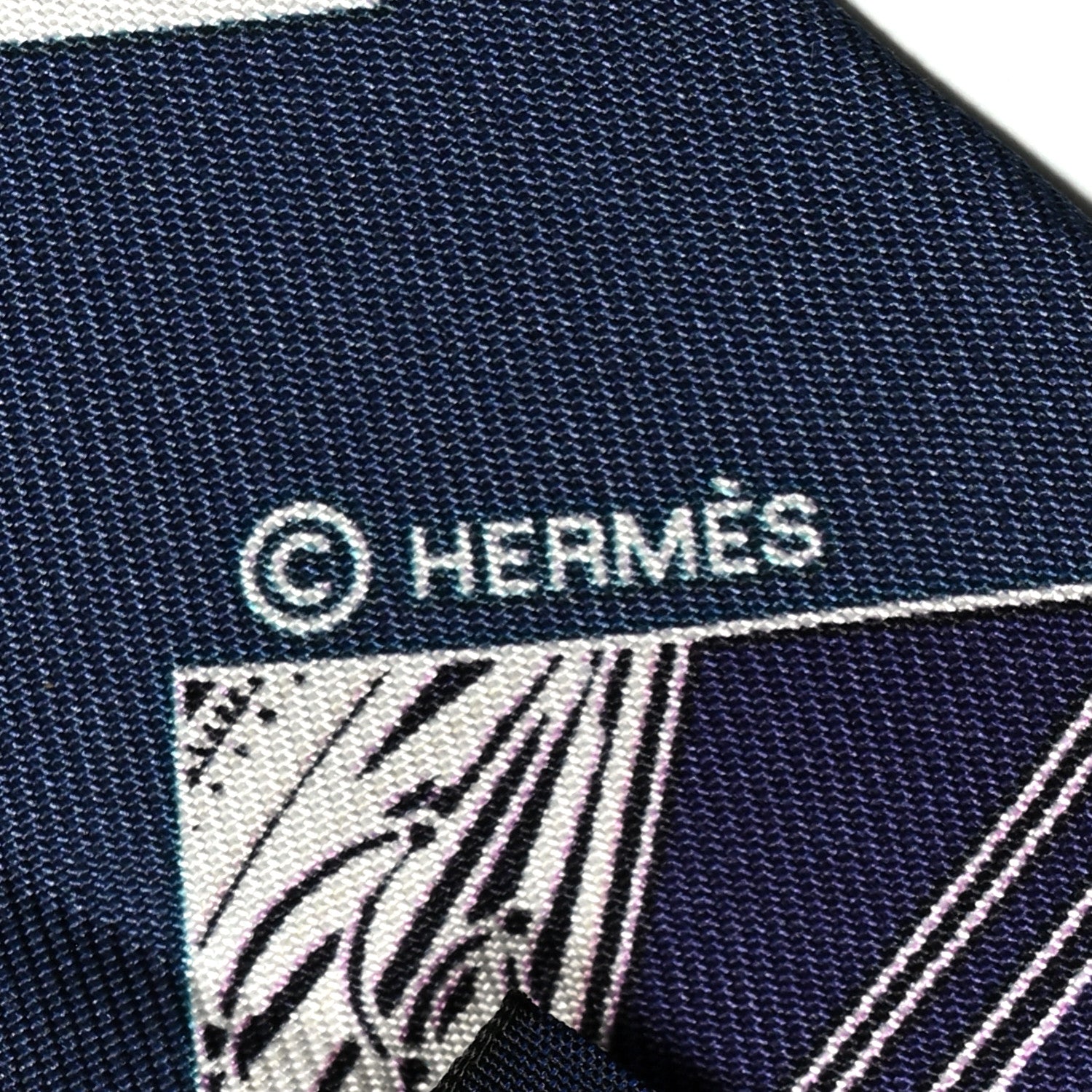 Hermes Silk Springs Springs Twilly Marine Creme Petrole 3 of 3