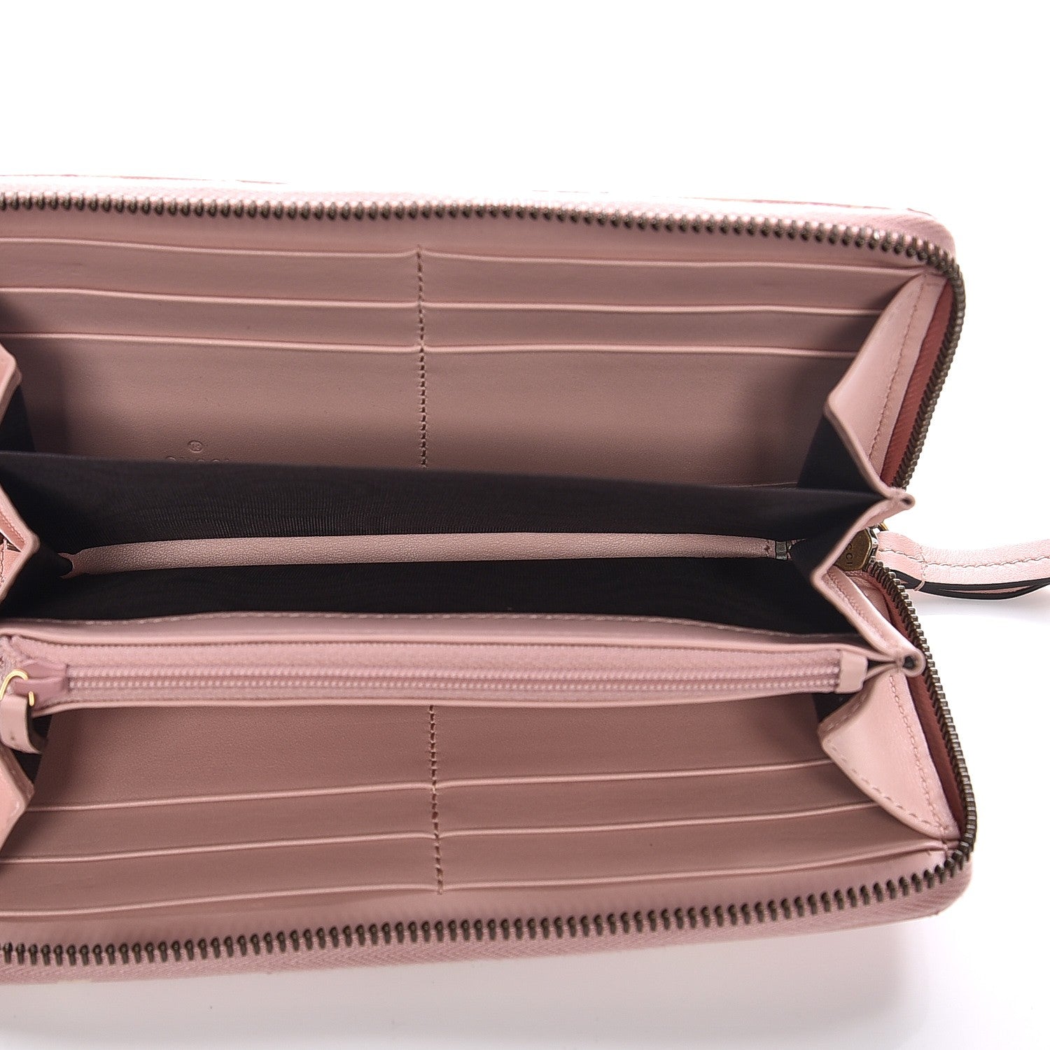 Gucci Calfskin Matelasse GucciGhost GG Marmont Zip Around Wallet Perfect Pink Rosa Ivory 7 of 8