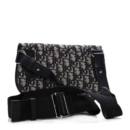 Christian Dior Oblique Saddle Messenger Pouch Beige Black 3 of 10