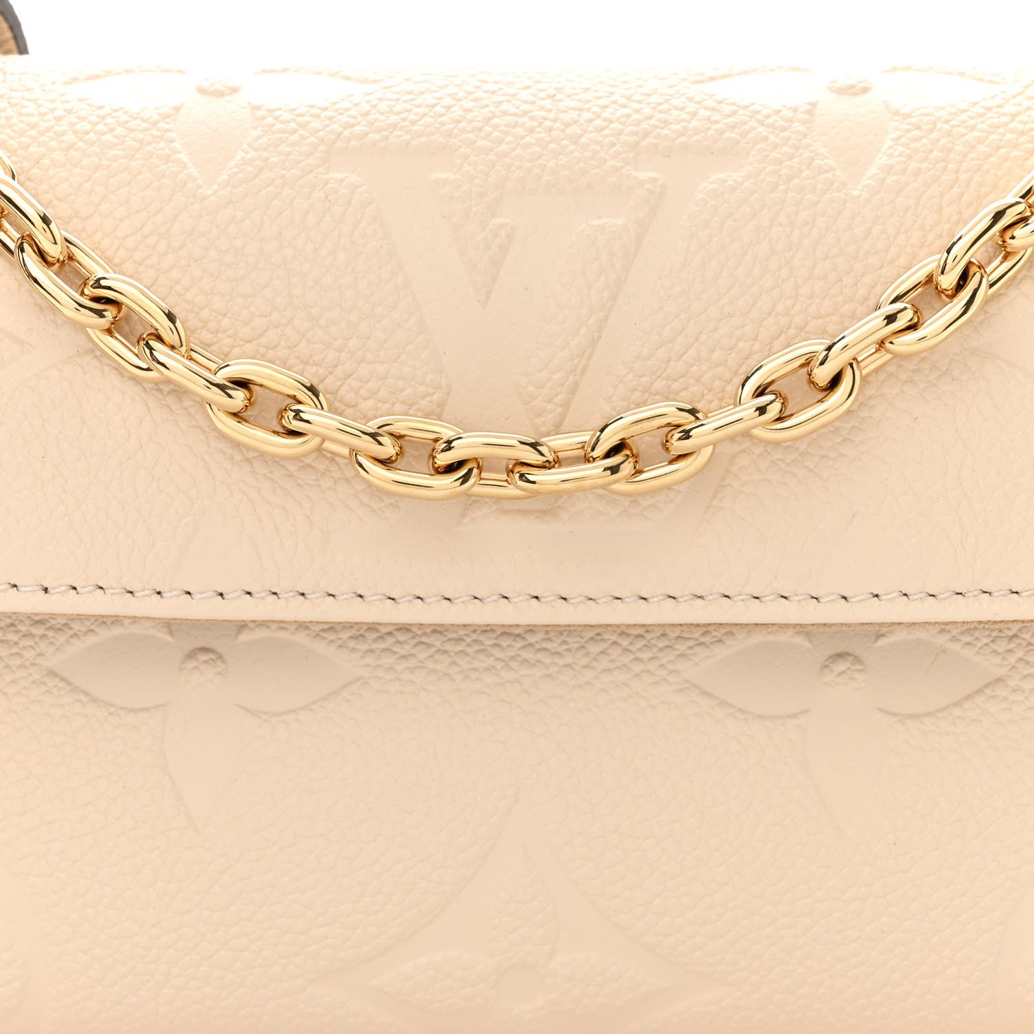 Louis Vuitton Empreinte Monogram Giant Ivy Wallet On Chain Cream 7 of 9