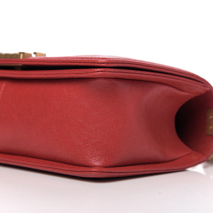 Chanel Caviar Quilted Medium Boy Flap Red 8 of 10