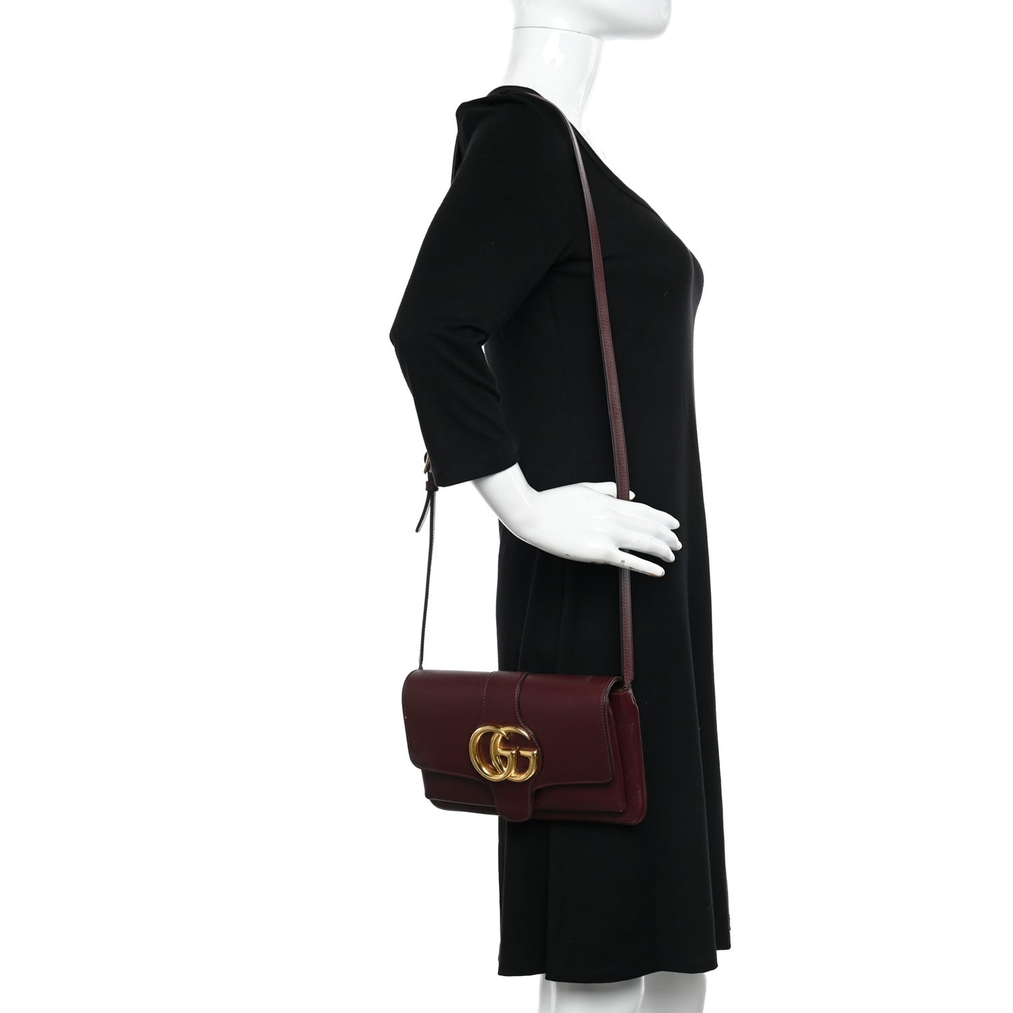 Vitello Palmellato Lux Small Arli Flap Shoulder Bag Vintage Bordeaux