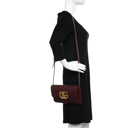 Gucci Vitello Palmellato Lux Small Arli Flap Shoulder Bag Vintage Bordeaux 2 of 16