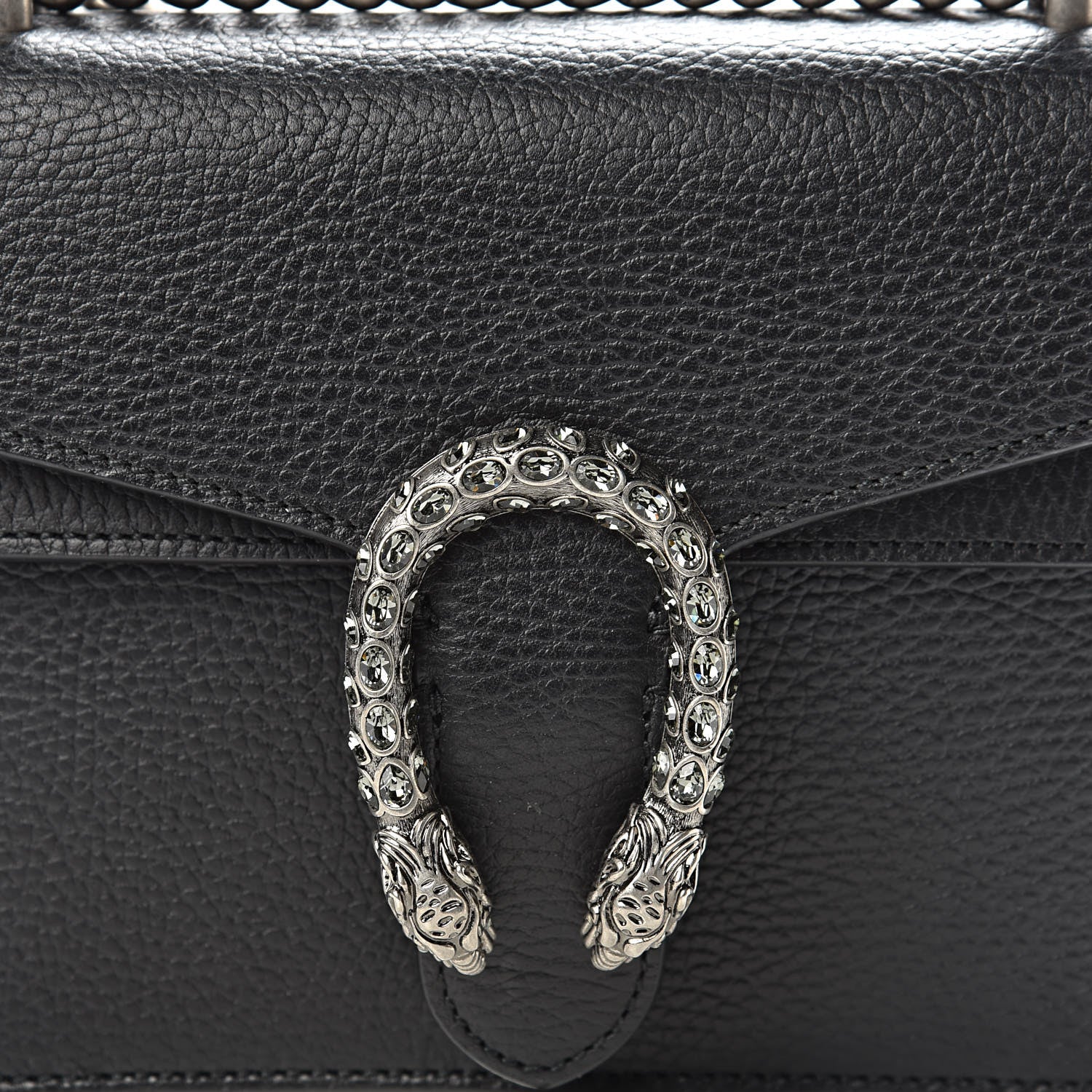 Gucci Calfskin Mini Dionysus Shoulder Bag Black 8 of 10