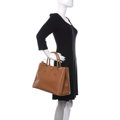 Prada Saffiano Lux Large Tote Caramel 2 of 13