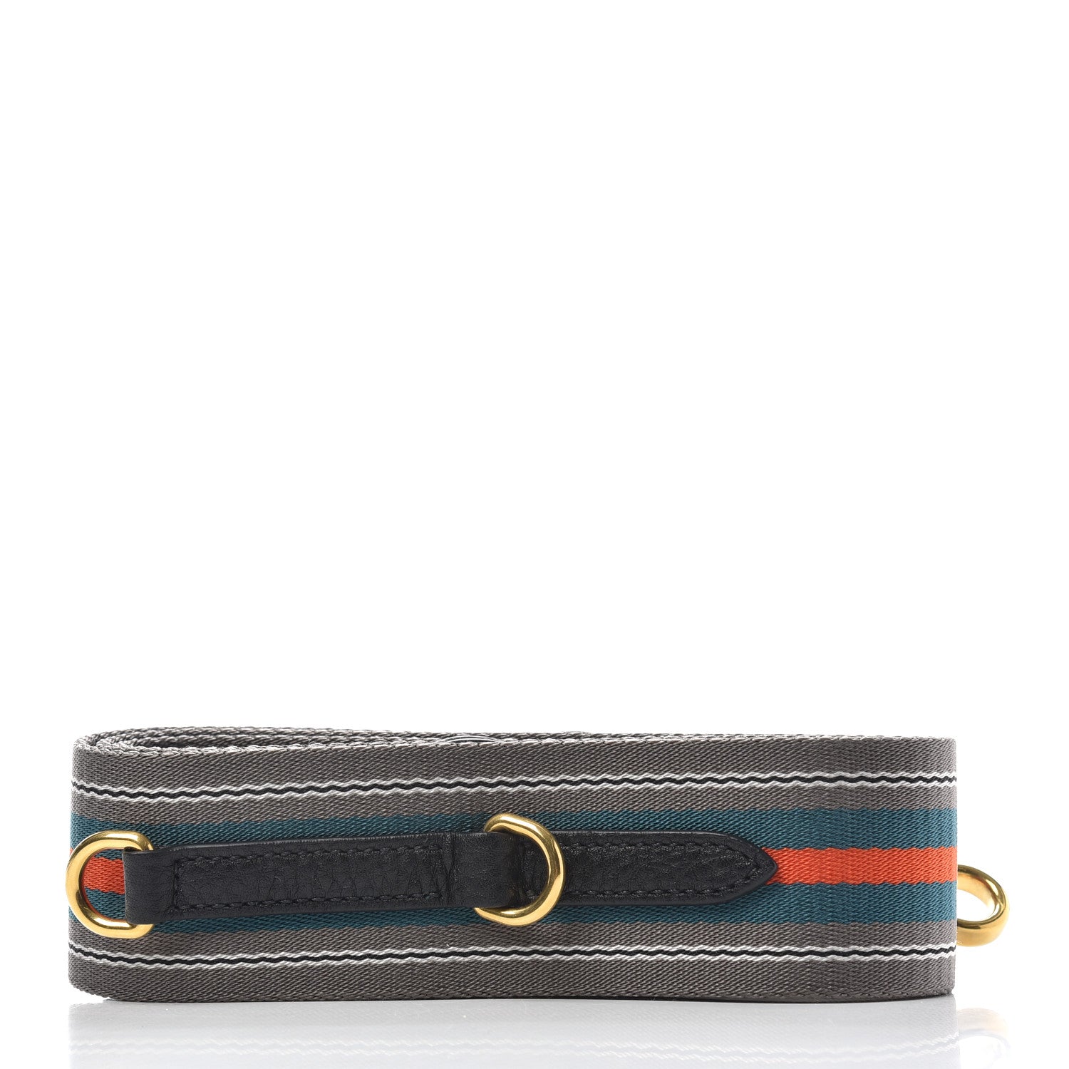 Prada Vitello Daino Striped Fabric Shoulder Strap 2 of 3