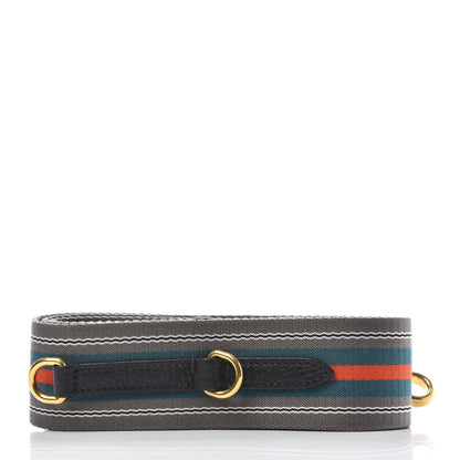 Prada Vitello Daino Striped Fabric Shoulder Strap 2 of 3